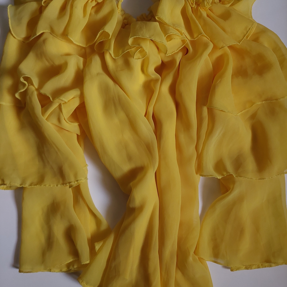 Sunshine Yellow Ruffled Blouse